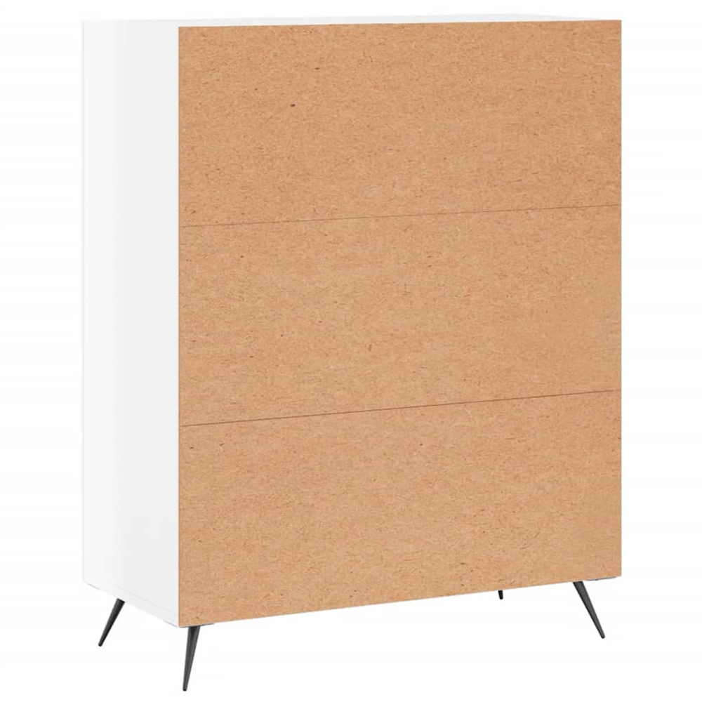 vidaXL Single Door 3 Drawer White Sideboard Image 8