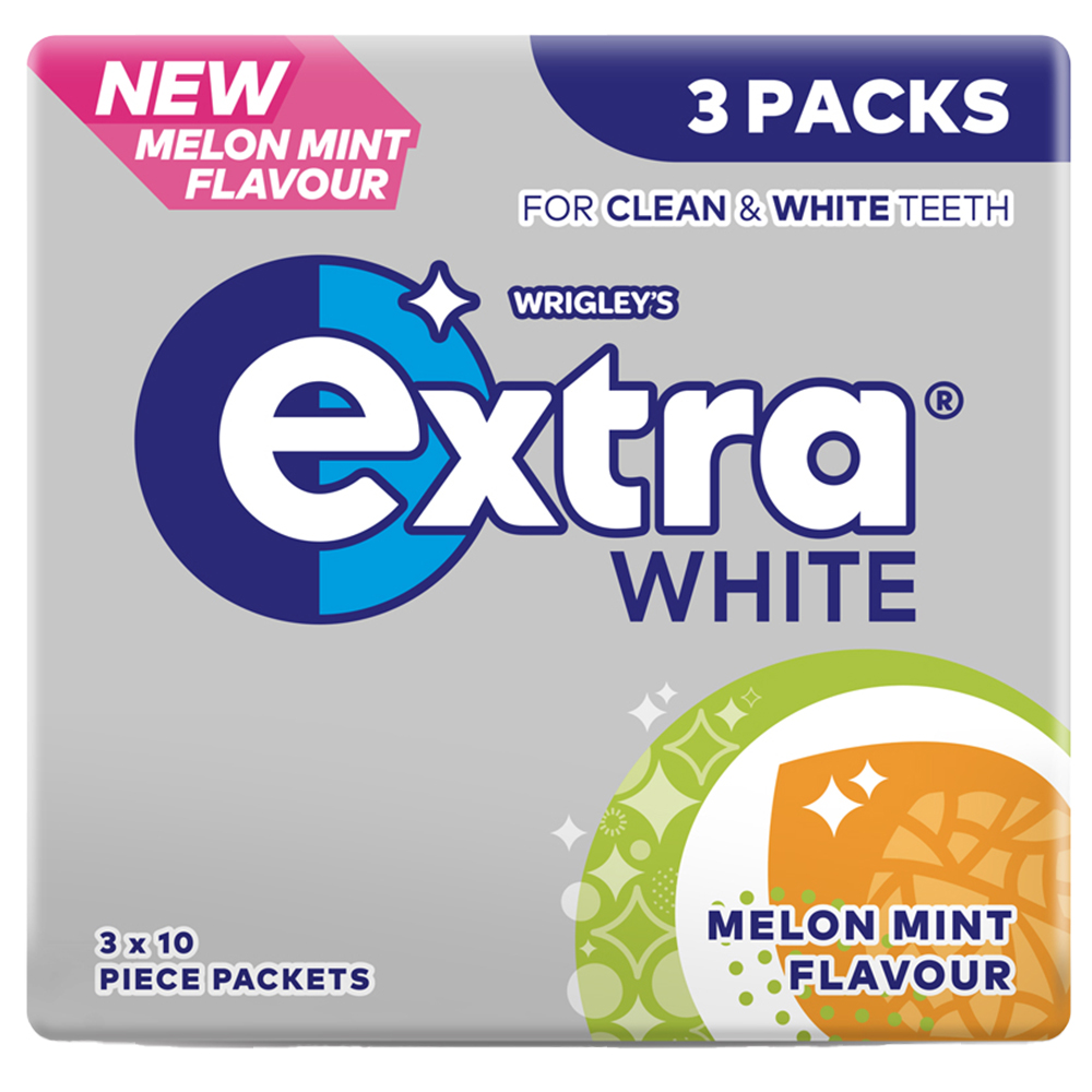 Wrigleys Extra Melon Mint Sugar Free Gum 3 Pack Image