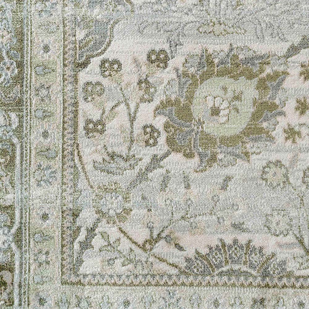 Kukoon Caralina Florrie Green Flat Vintage Rug 120 x 170cm Image 4
