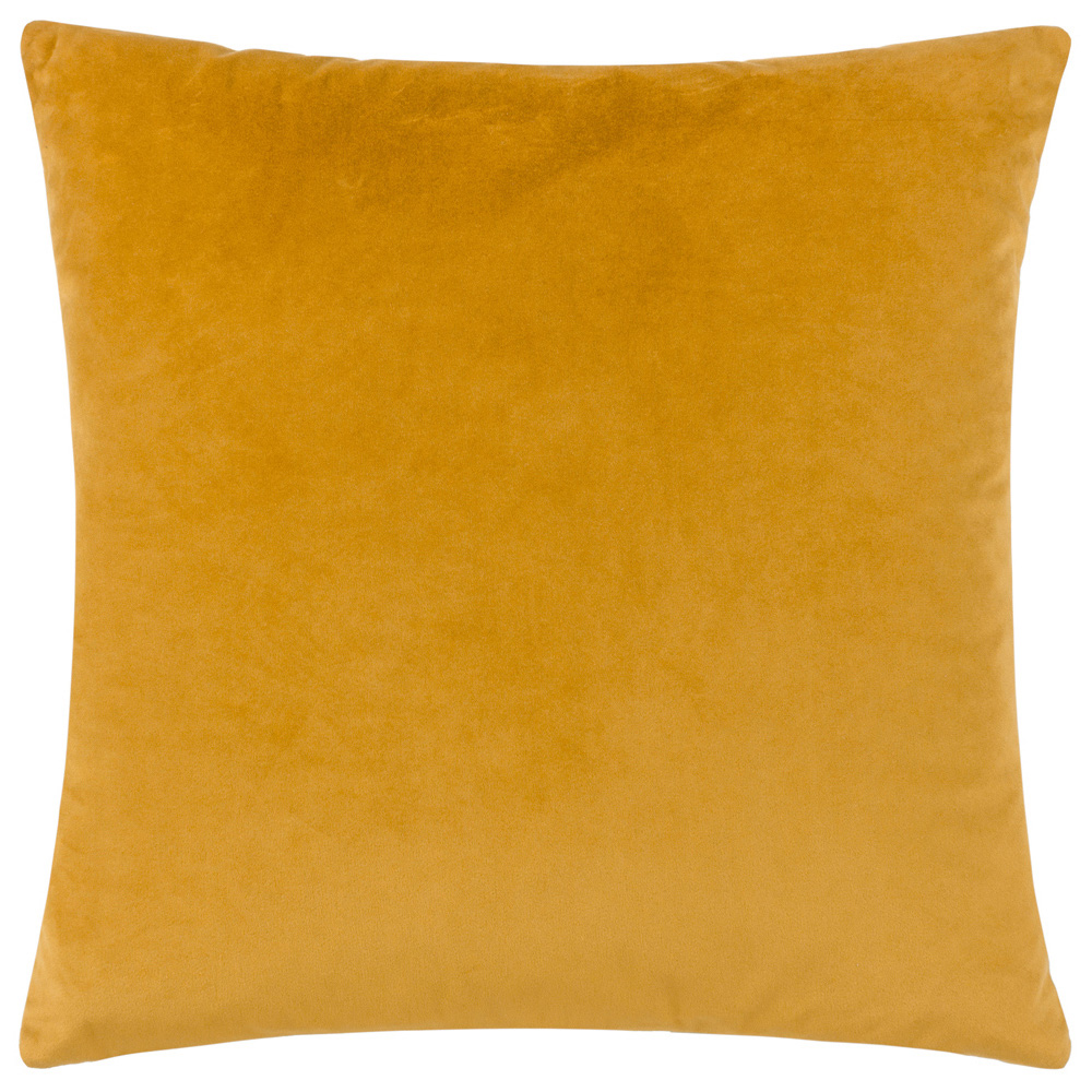 Paoletti Henley Gold Velvet Jacquard Cushion Image 2