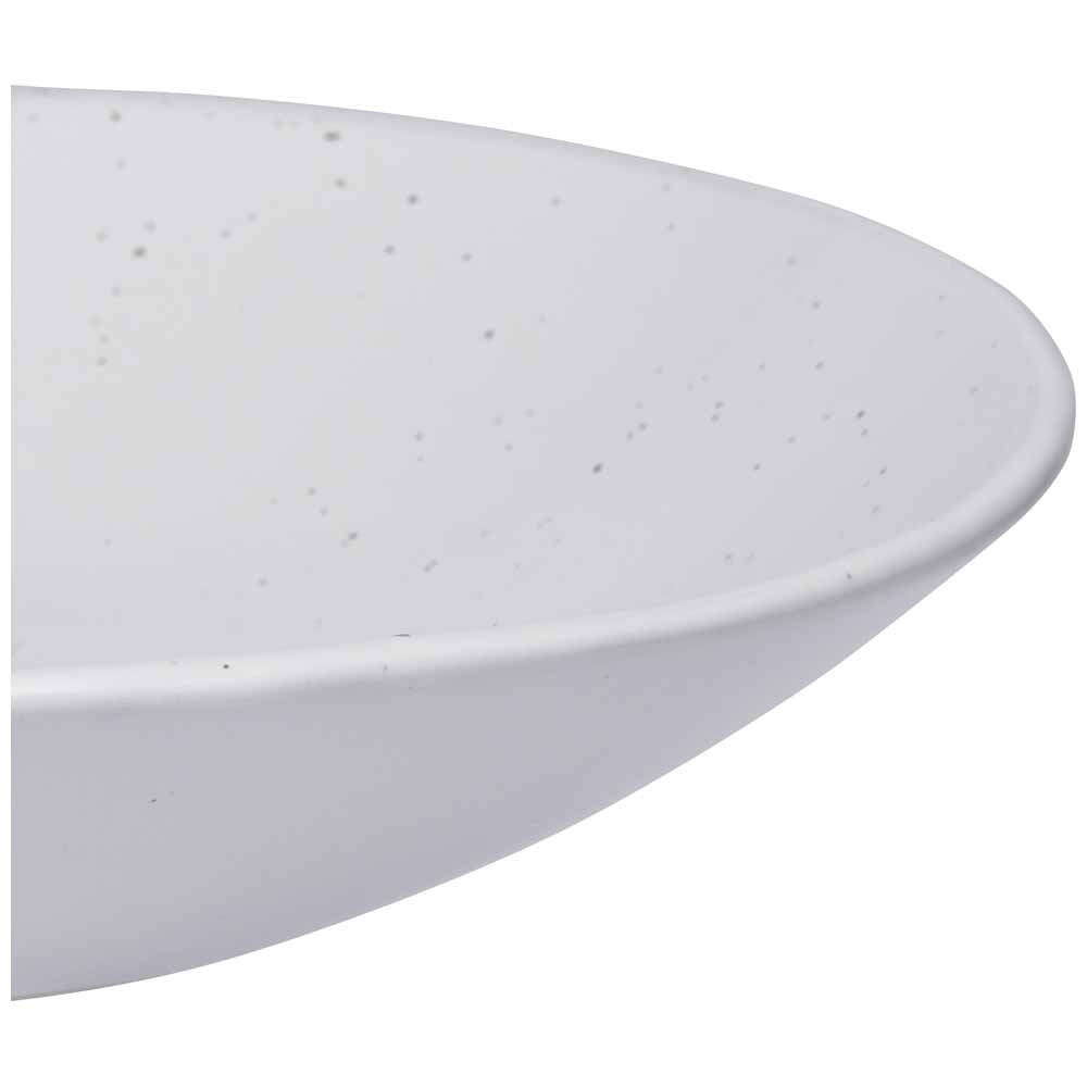 Wilko White Artisan Speckled Pasta Bowl Wilko