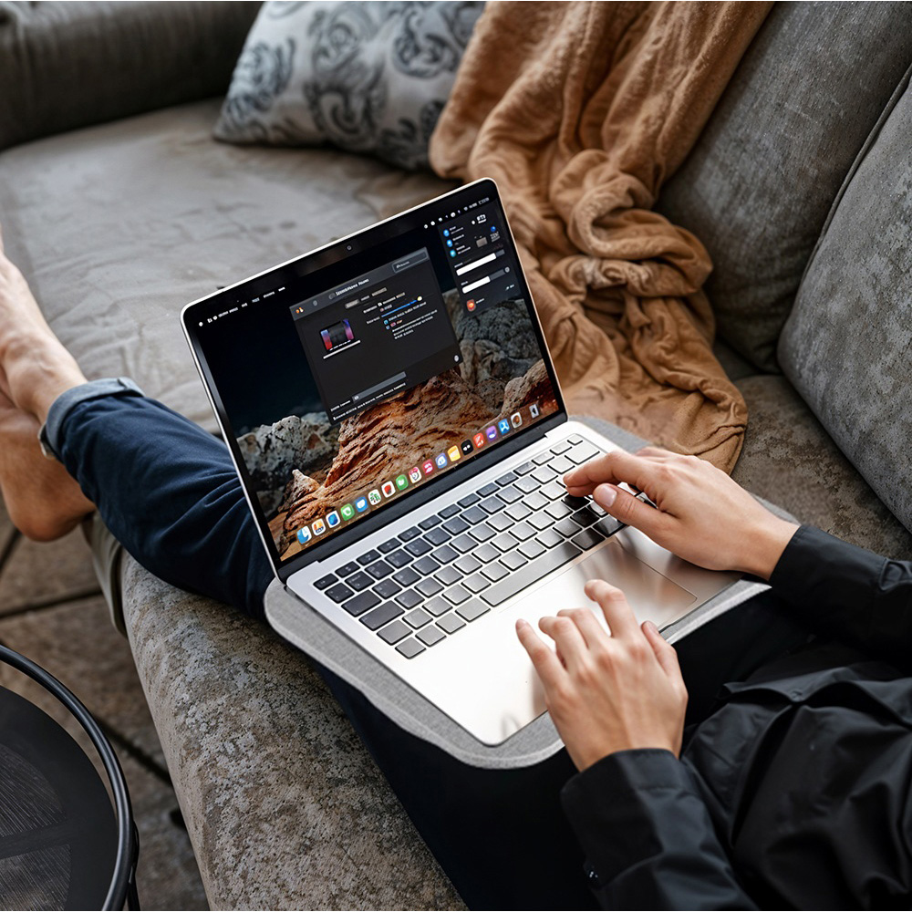 Living and Home Black Portable Lap Desk with Soft Cushion Image 7