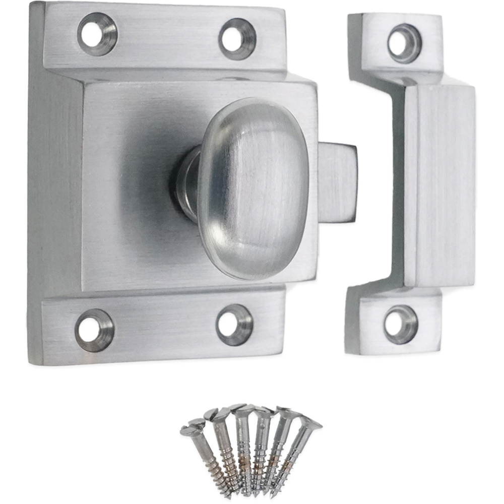 Spira Brass Satin Chrome Cupboard Catch Image 4
