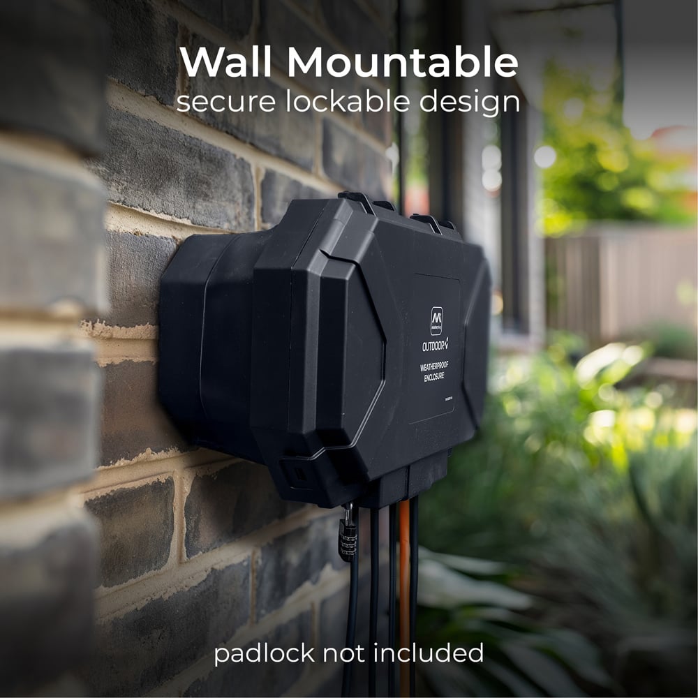 Masterplug Black 4 Socket 13A Extension Lead with Weatherproof Box Image 8
