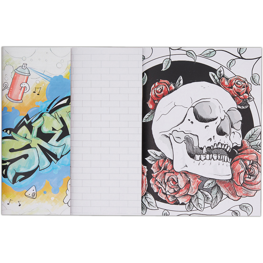 DOCRAFTS ARTISTE A4 White Graffiti Tattoo Sketchbook 3 Pack Image 6