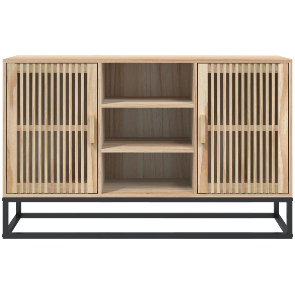 vidaXL 2 Door 3 Shelf Brown Sideboard Image 4