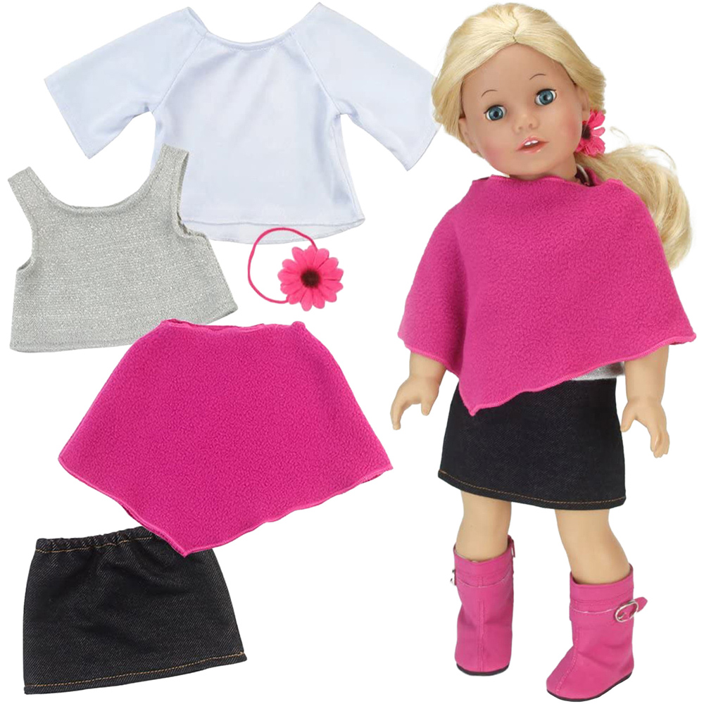 Teamson Kids Sophia's Pink Spring Themed 11 Piece Doll Outfit and Accessory Set Image 3