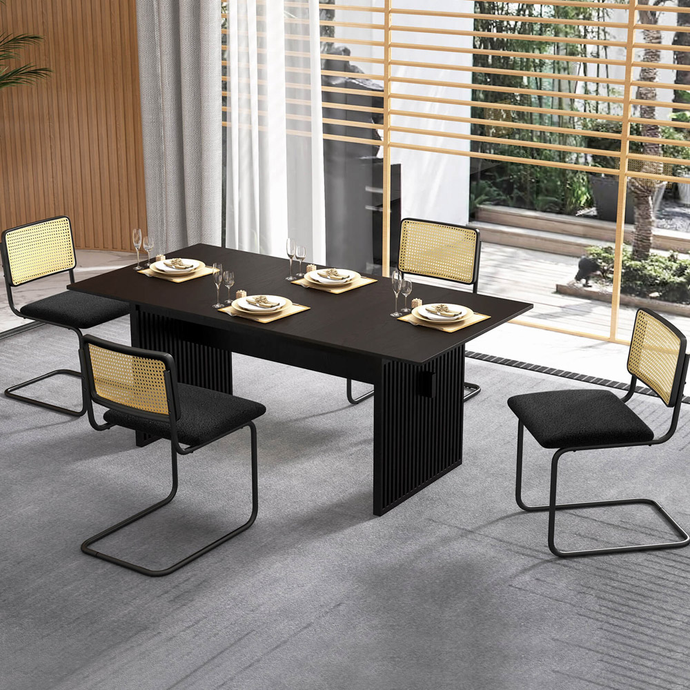 Costway Set of 2 Black Cantilever Dining Chair Image 4