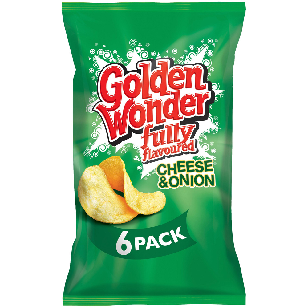 Golden Wonder Cheese and Onion Crisps 6 Pack Image