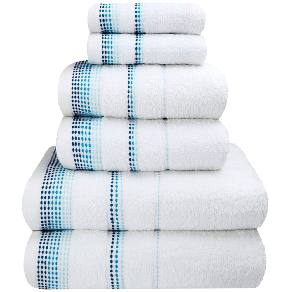 Rapport Home Berkley Embroidered Super Soft Pure Cotton White Hand Towel Image 1