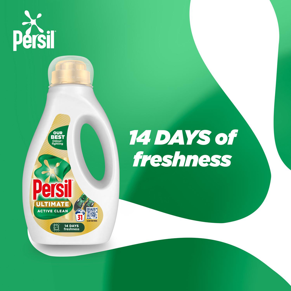 Persil Ultimate Active Clean Liquid Detergent 31 Washes 837ml 6 Pack Image 5