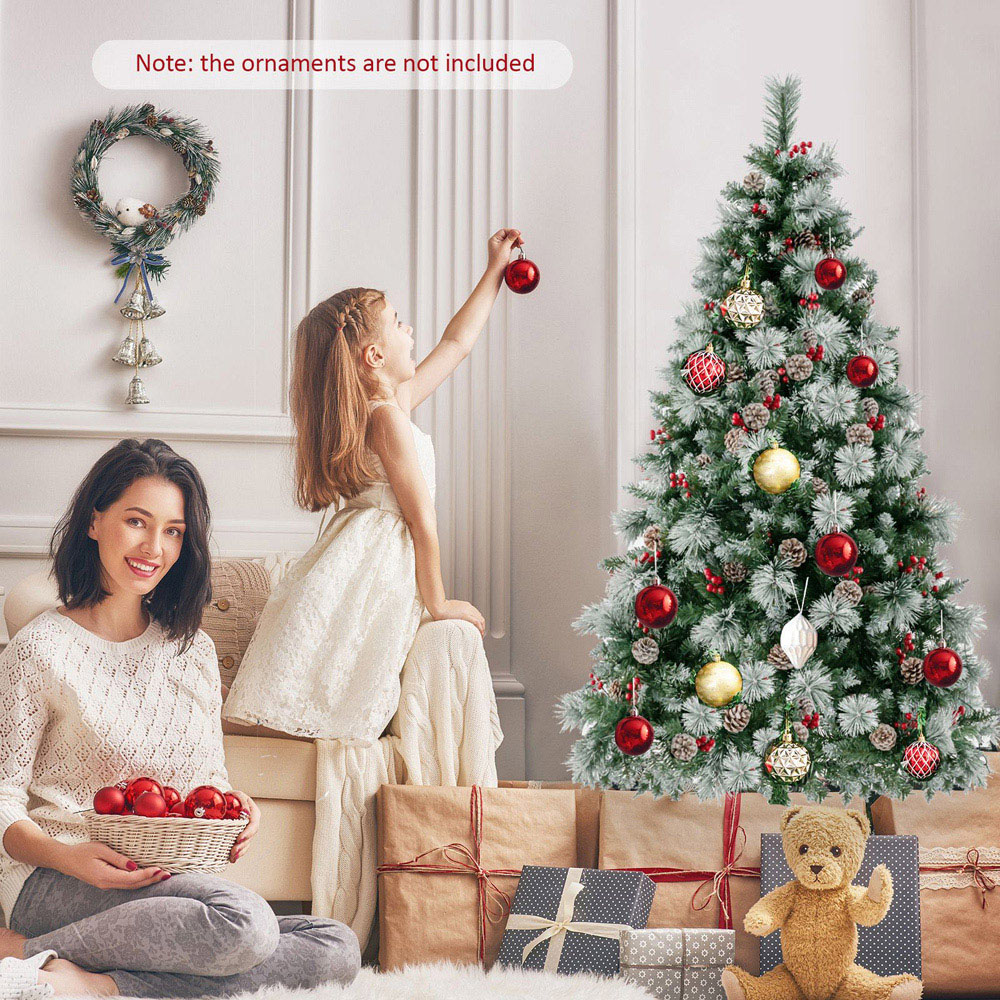 Costway Pre Lit Warm White LED Artificial Christmas Tree 6ft Image 3
