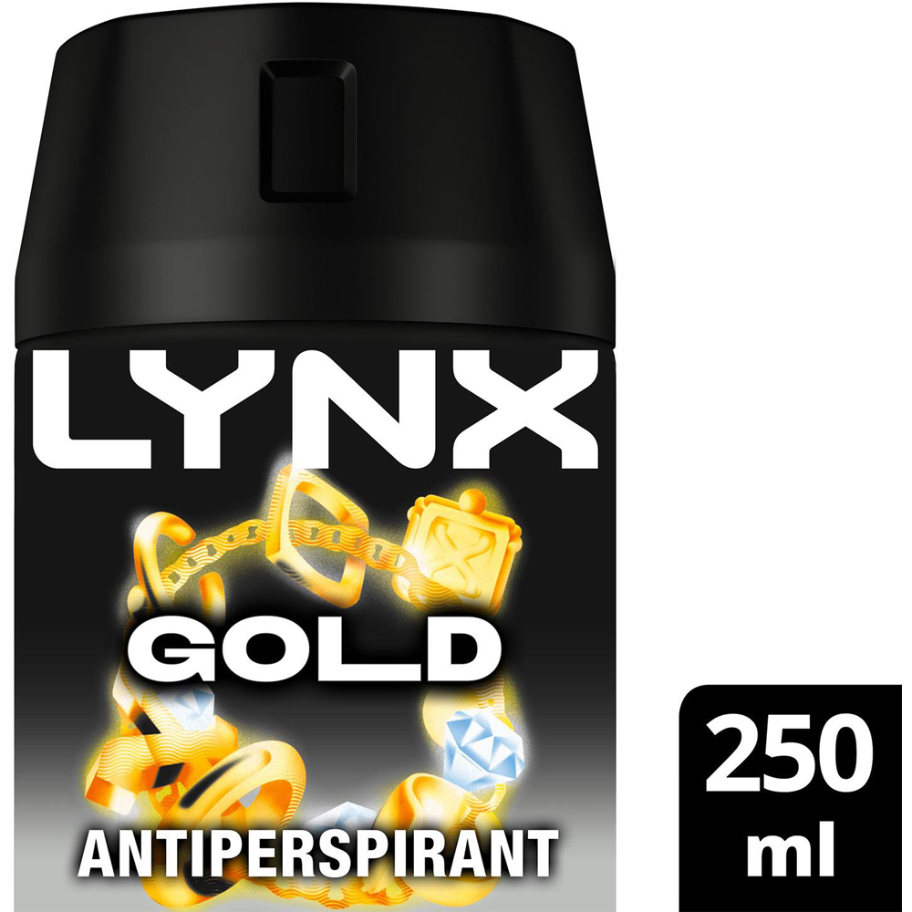 Lynx Gold 72H Protection Anti-Perspirant Anti-White Marks Deodorant Spray 250ml 24 Pack Image 4