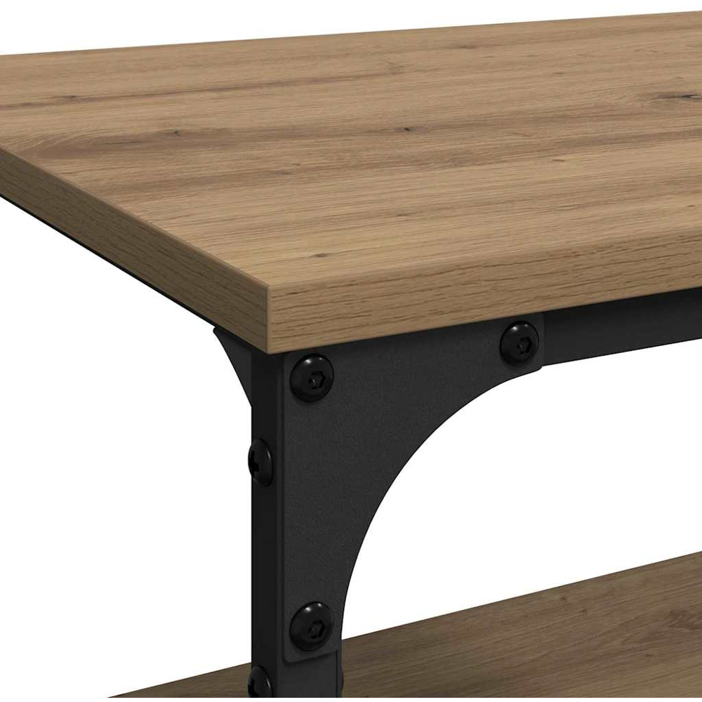 vidaXL 3 Shelf Artisan Oak Kitchen Trolley Image 8