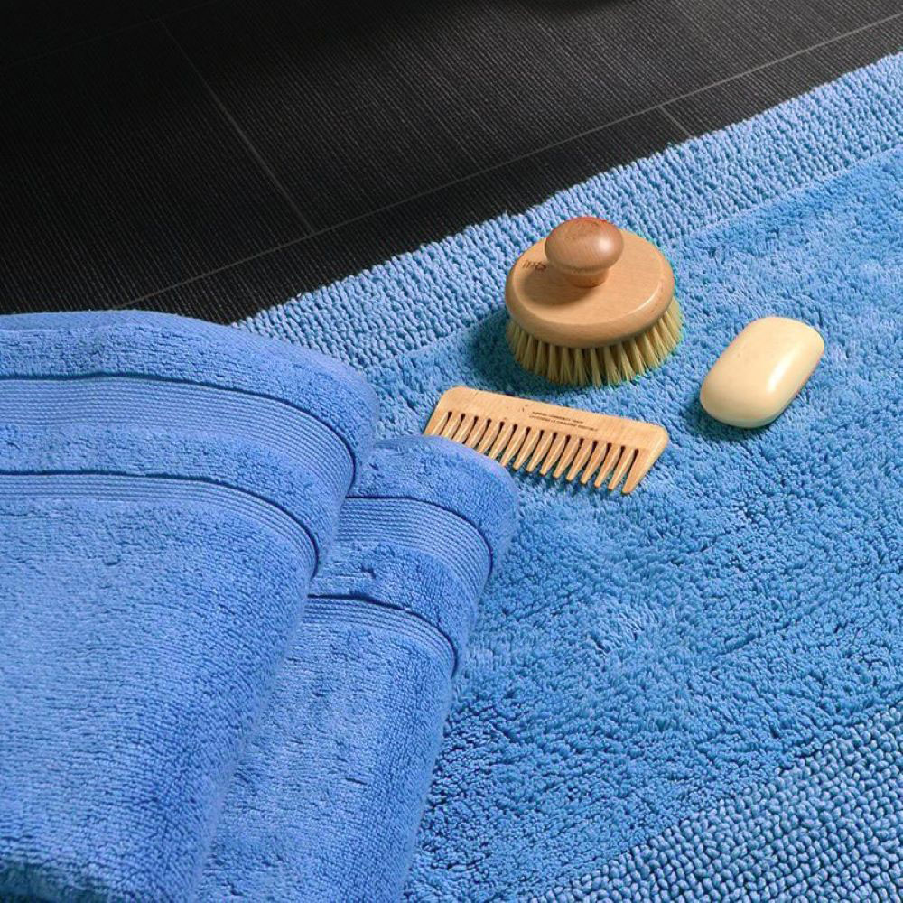 Allure Bath Fashions Luxury Zero Twist Egyptian Cotton Cornish Blue Bath Sheet Image 2