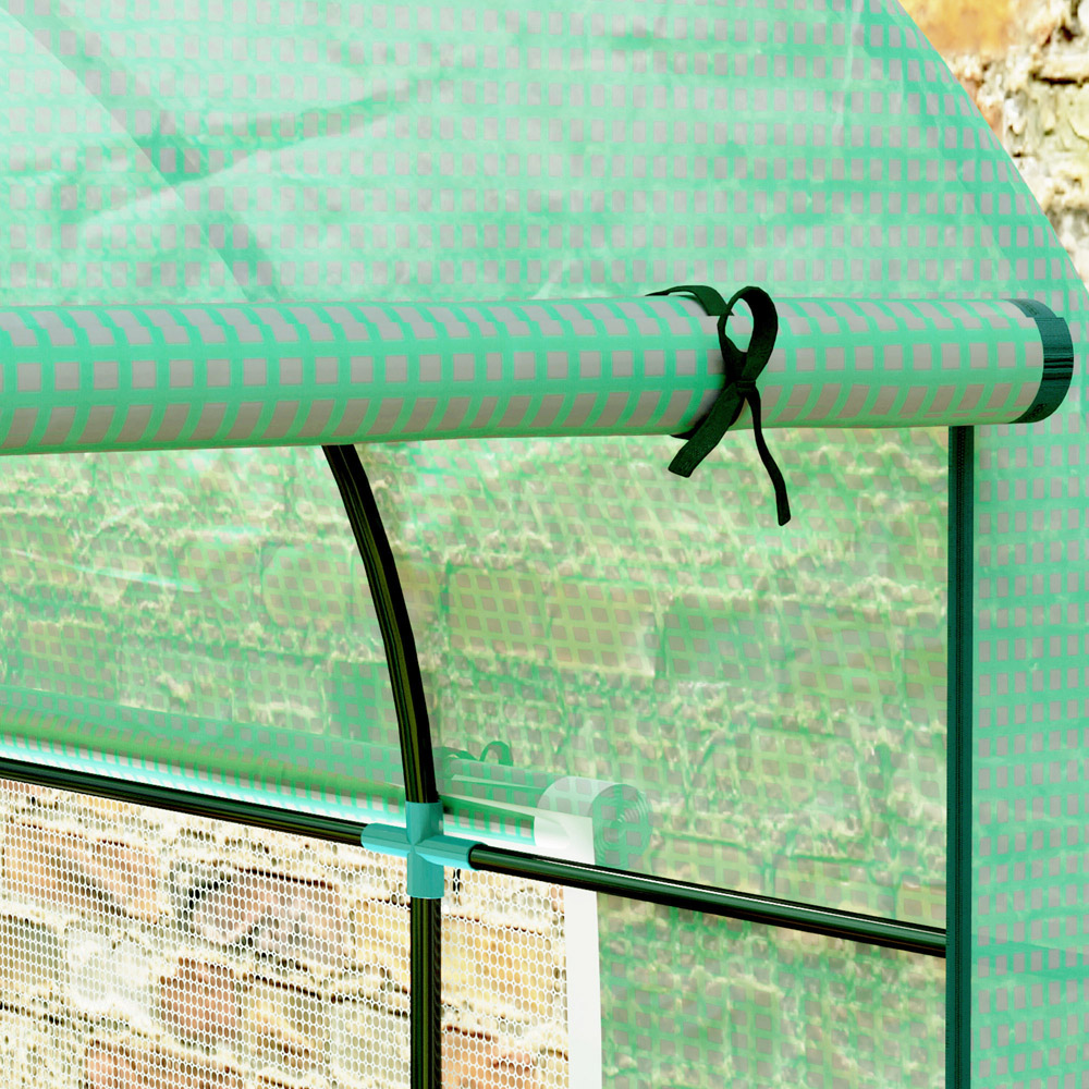 Outsunny 6.5 x 9.8ft Polytunnel Greenhouse with Door and Mesh Window Image 4