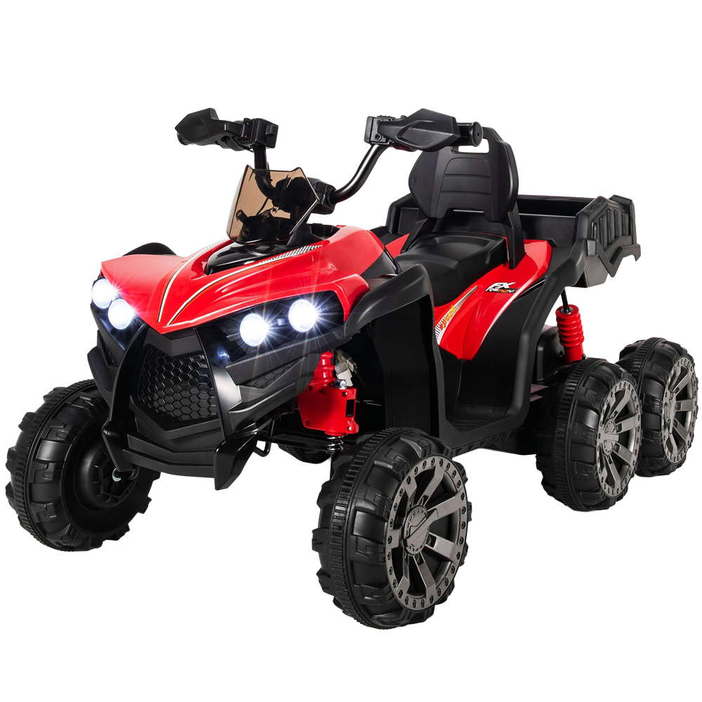 Costway Kids Red Electric 6 Wheel Ride On ATV with 4 Motors Image 1
