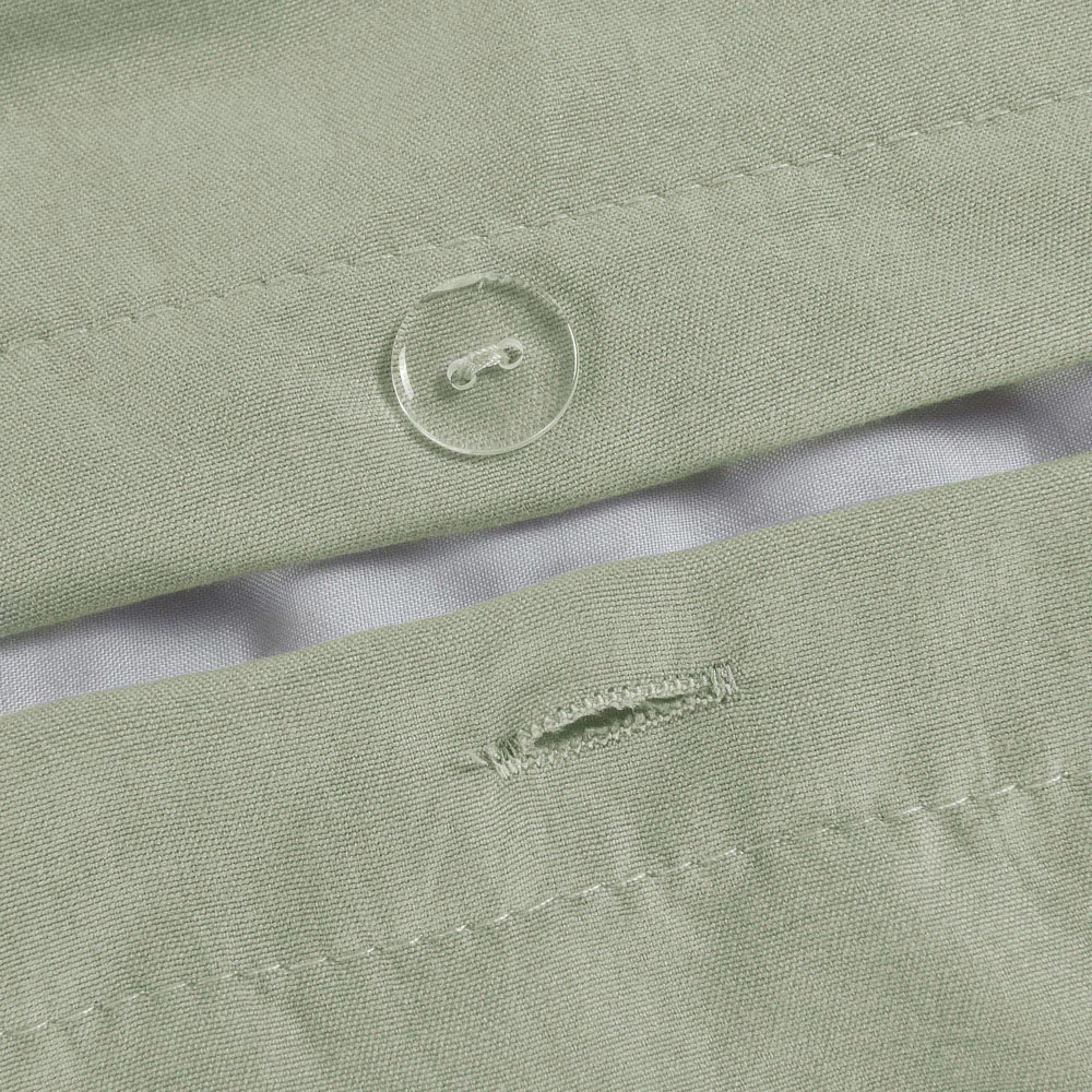 Velosso Single Sage Plain Microfibre Duvet Cover Set Image 3