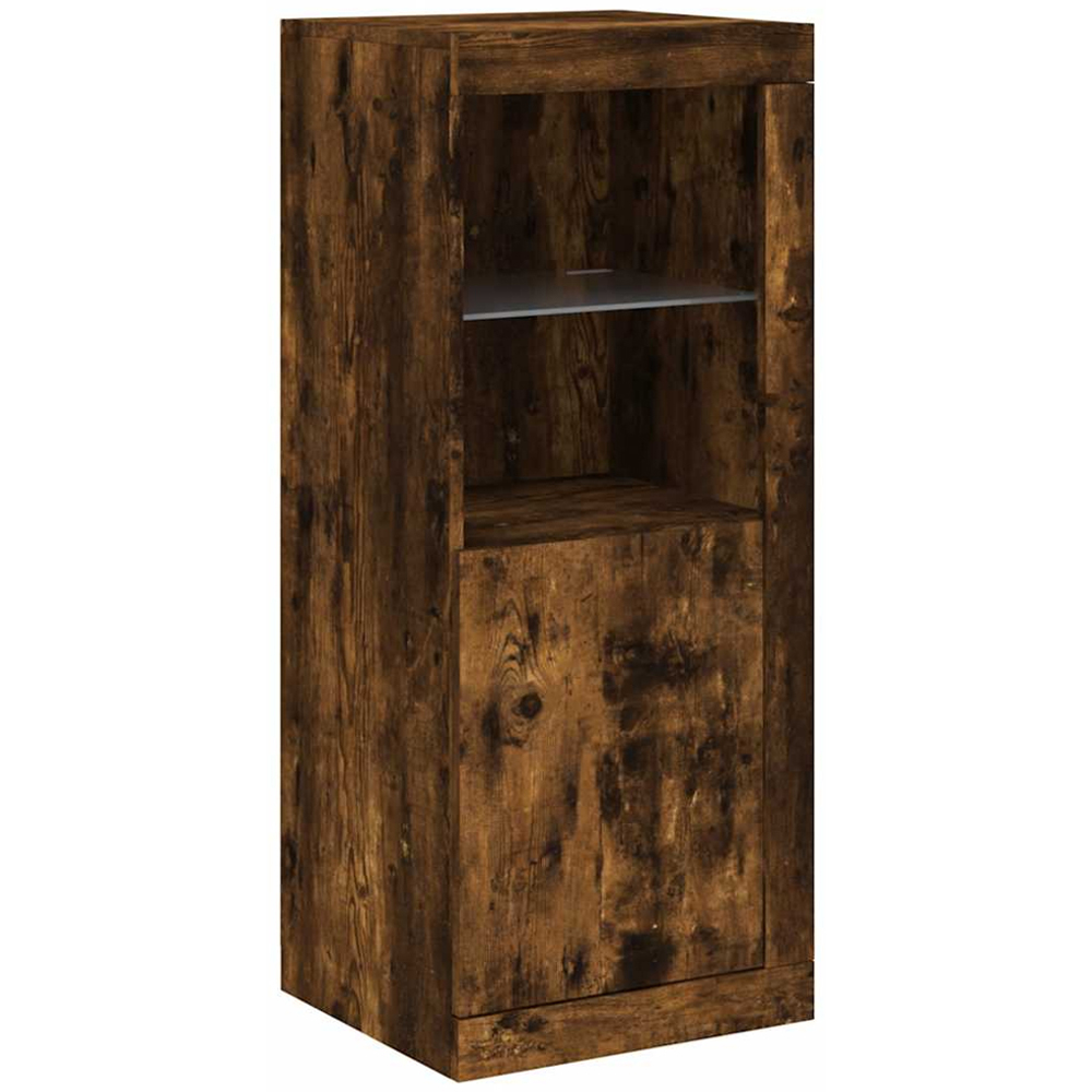 vidaXL 2 Door 8 Shelf Smoked Oak Sideboard Image 8