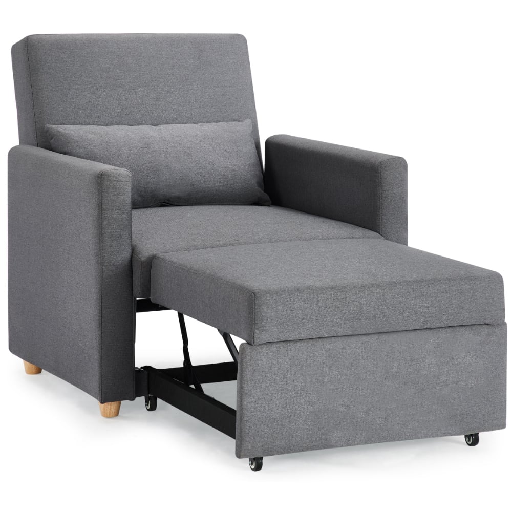 Home Detail Ross Single Sleeper Dark Grey Chair Bed Image 4