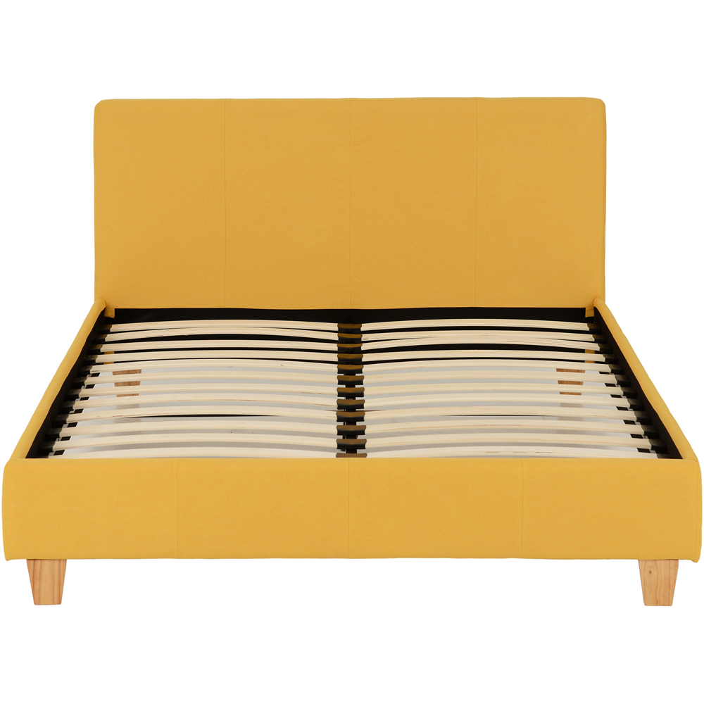Seconique Prado Double Mustard Fabric Bed Image 3
