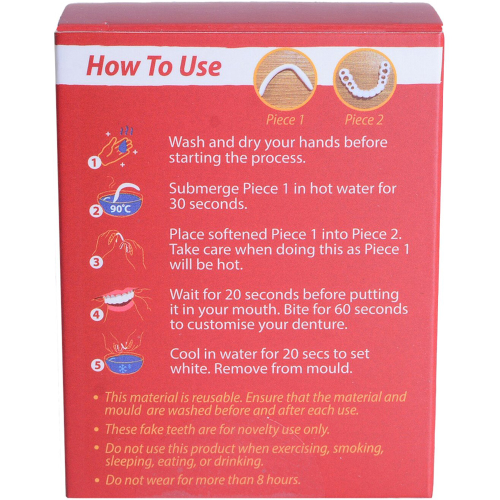 Emergency Fake Teeth - White Image 4