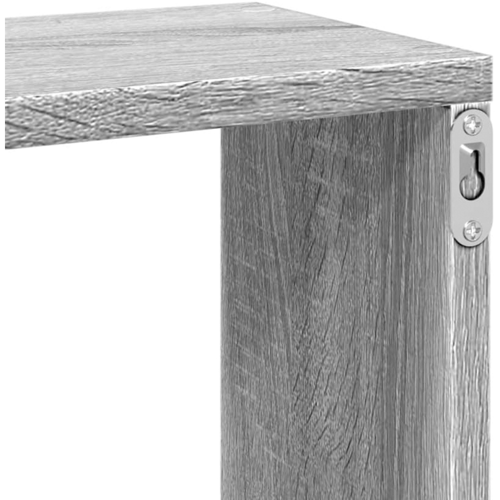 vidaXL 5 Shelf Grey Sonoma Floating Wall Shelf Image 7