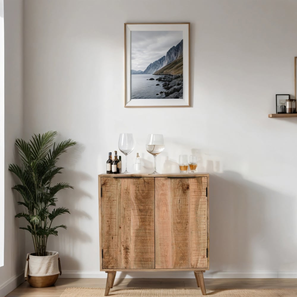 Brooklyn Surrey 2 Door Solid Wood Drinks Cabinet Sideboard Image 7