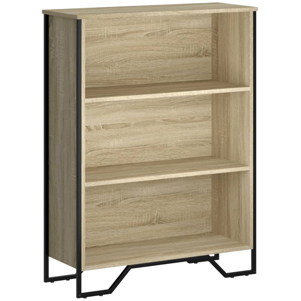 vidaXL 3 Shelf Sonoma Oak Bookcase Image 2