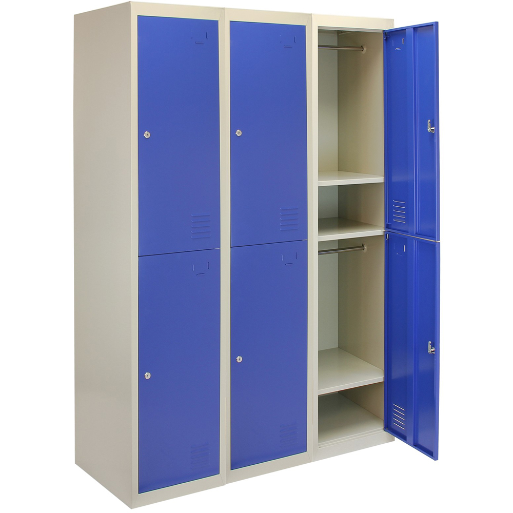 Monstershop 2 Door Blue Metal Storage Locker 3 Pack Image 2