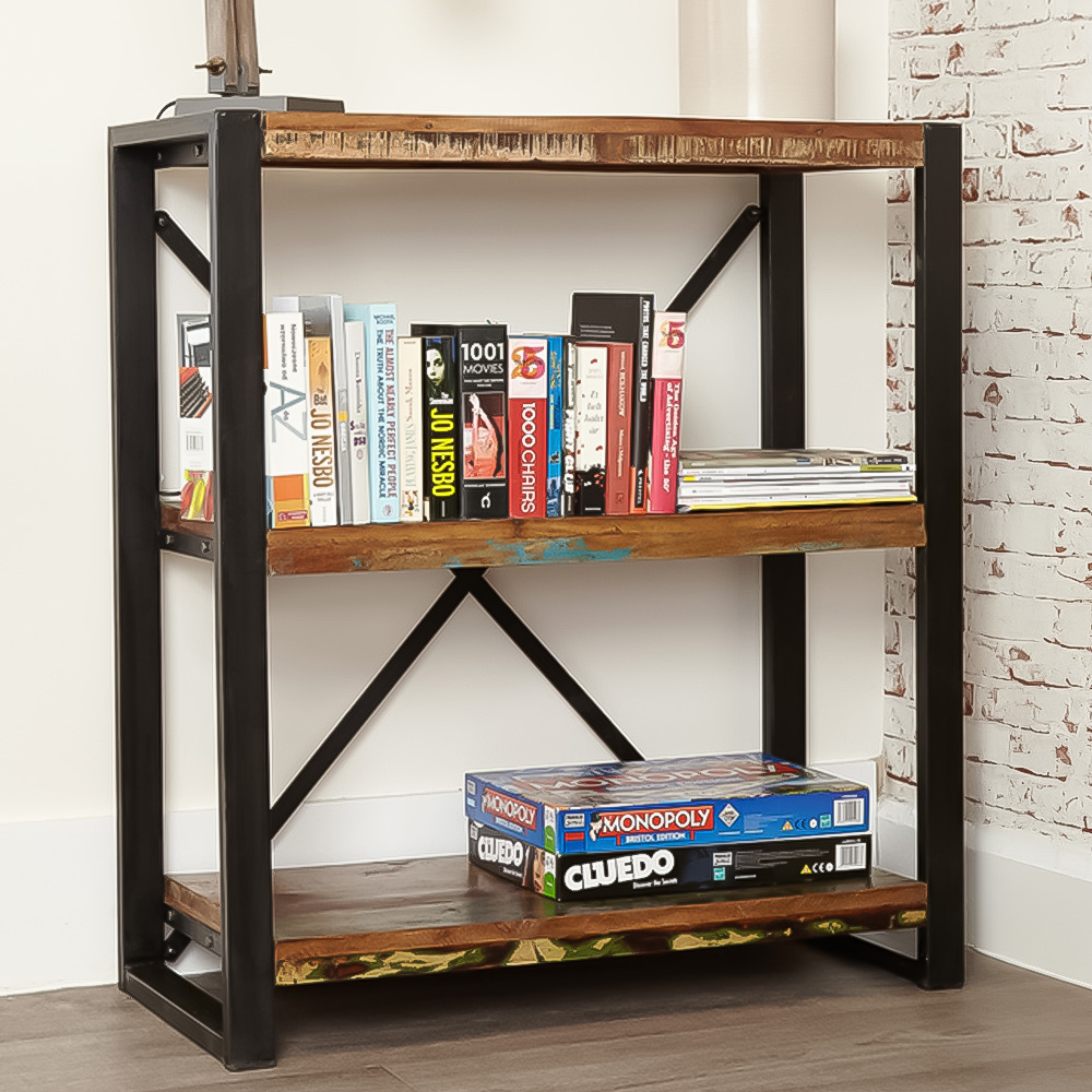 Baumhaus Urban Chic 3 Shelf Low Bookcase Image 1