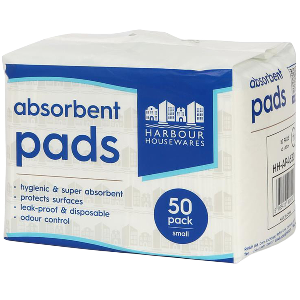 Harbour Housewares Disposable Incontinence Bed Pad 32.5 x 45cm 50 Pack Image 1