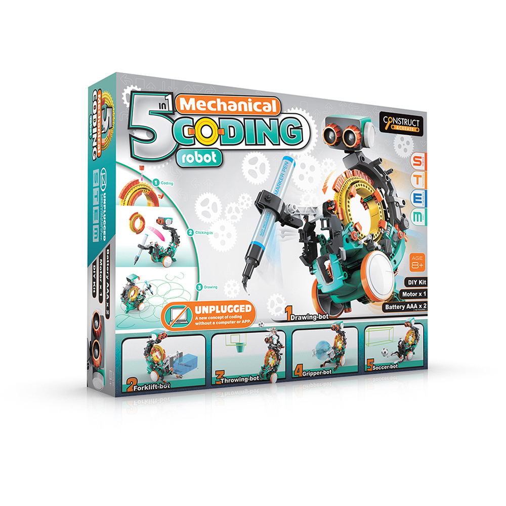 Construct & Create 5 in 1 Mechanical Coding Robot Image 6