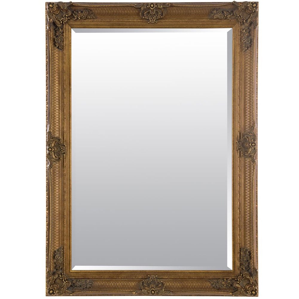 Davenport Gold Ornate Flourish Large Wall Mirror 110 x 79cm Image 1