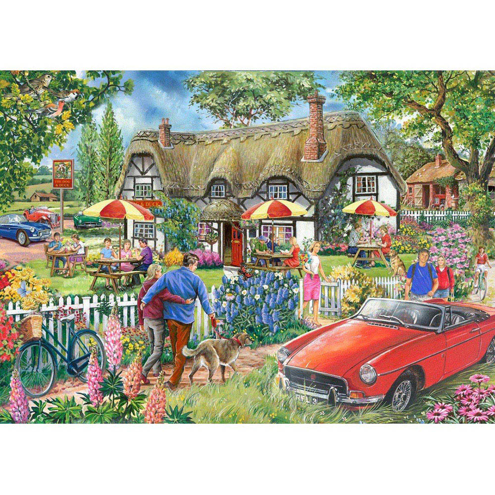 The House of Puzzles Country Pub 500 Piece Big Jigsaw Puzzle Image