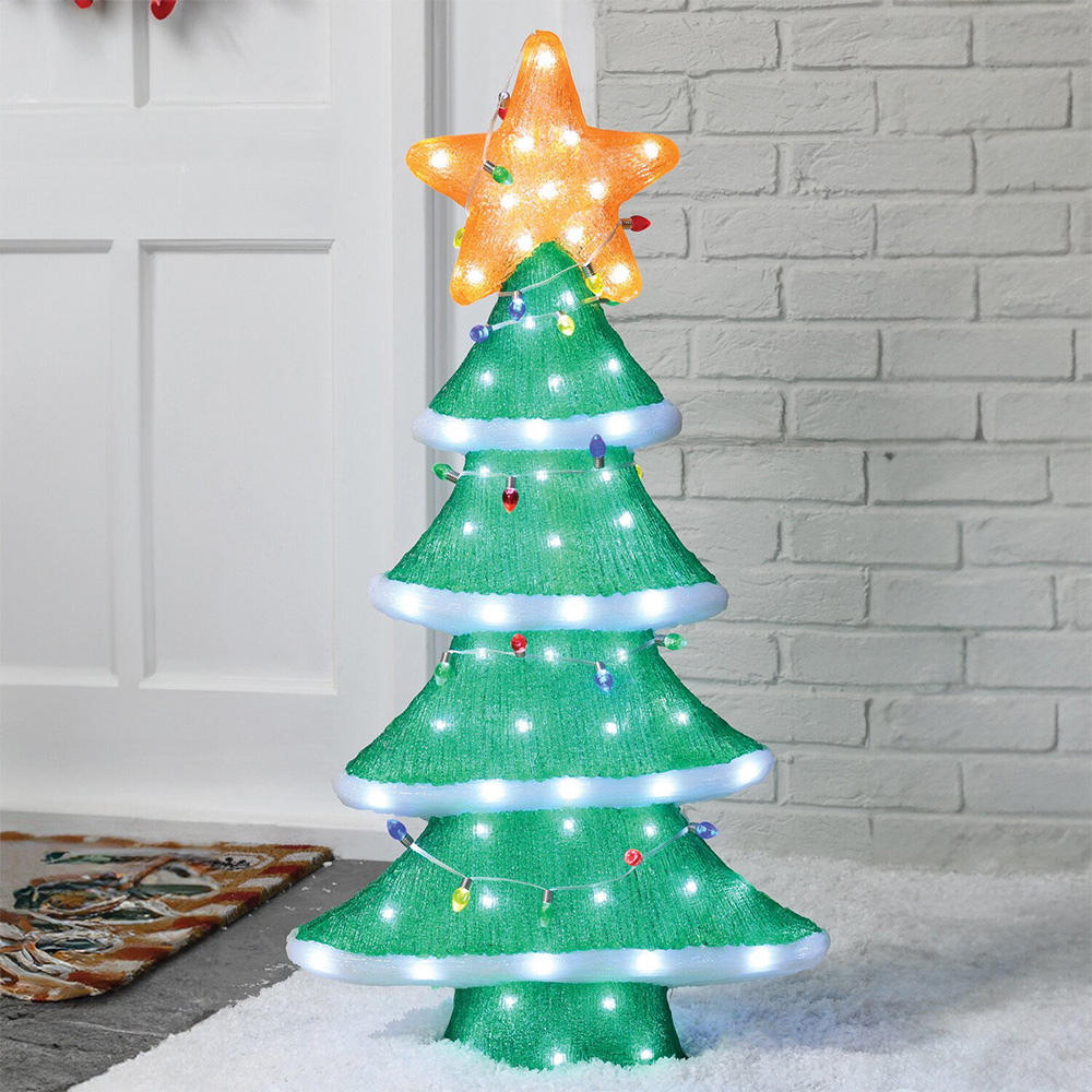 Acrylic LED Christmas Tree - Green Image 5