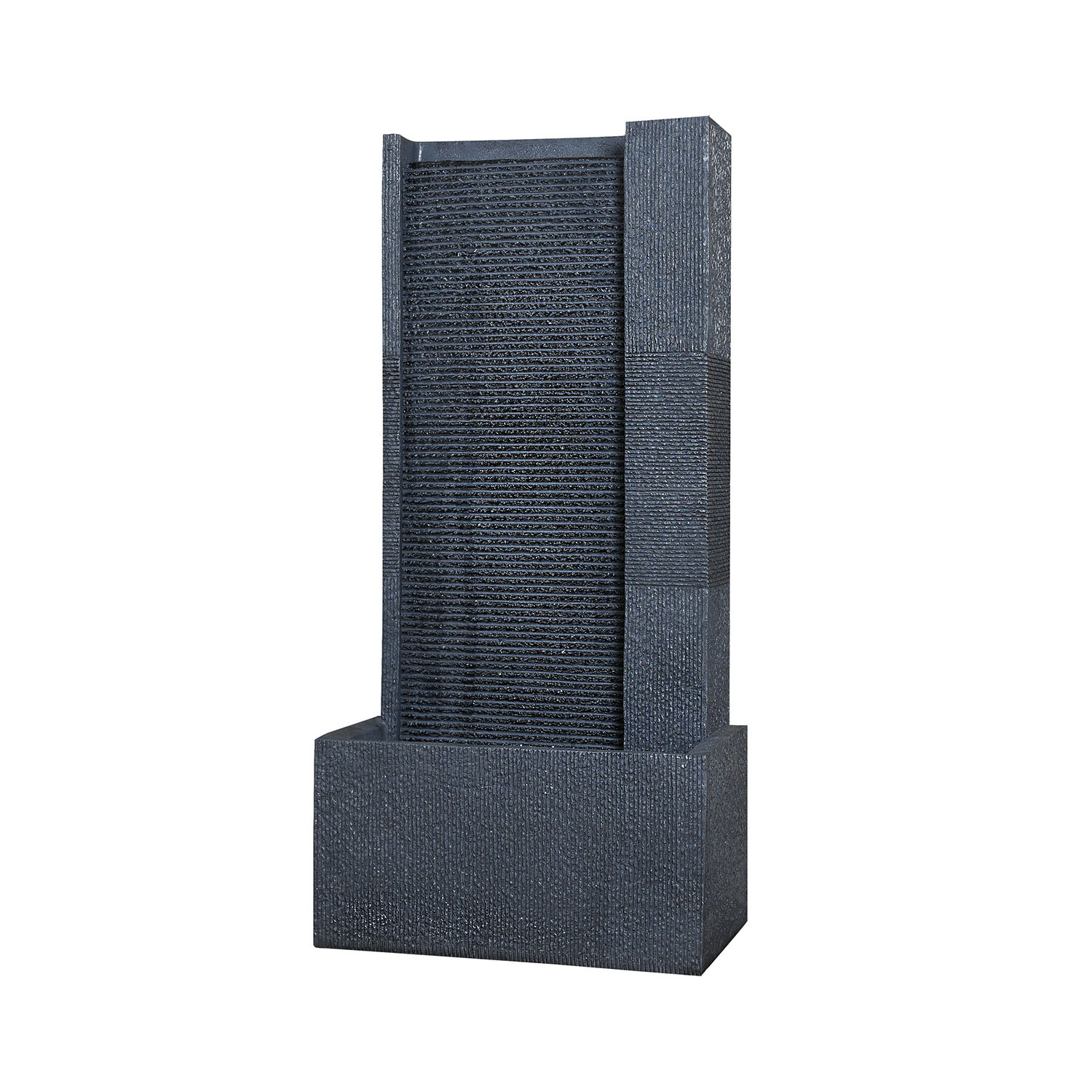 Textured Ripple Wall Water Feature - Grey Image 2