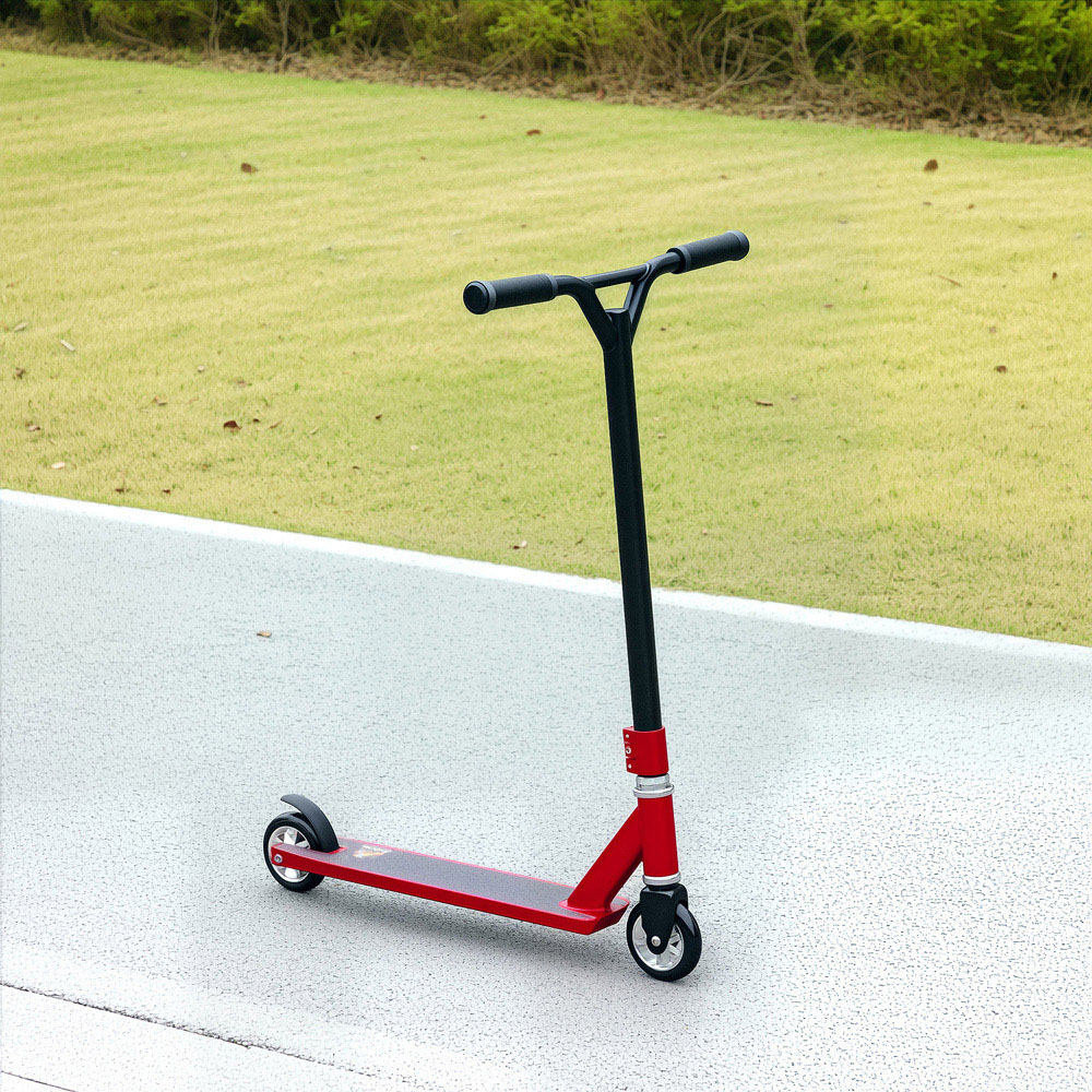 HOMCOM Red Lightweight Entry Level Complete Trick Kick Stunt Scooter Image 8