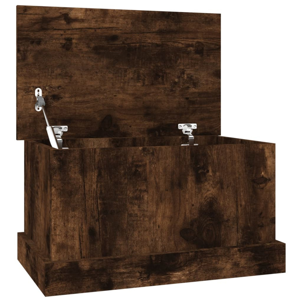 vidaXL Smoked Oak Storage Box with Lift Top Lid Image 2