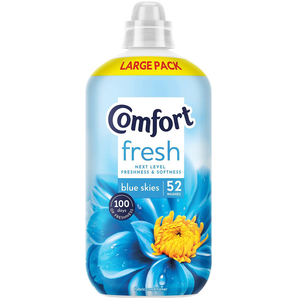 Comfort Fresh Blue Skies Liquid Fabric Conditioner 52 Washes 1.56L 6 Pack Image 2