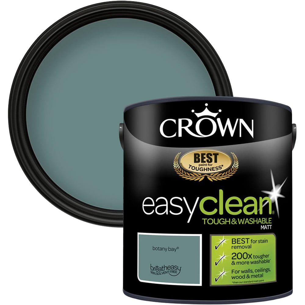 Crown Easyclean Matt Emulsion Paint - Botany Bay Image 1