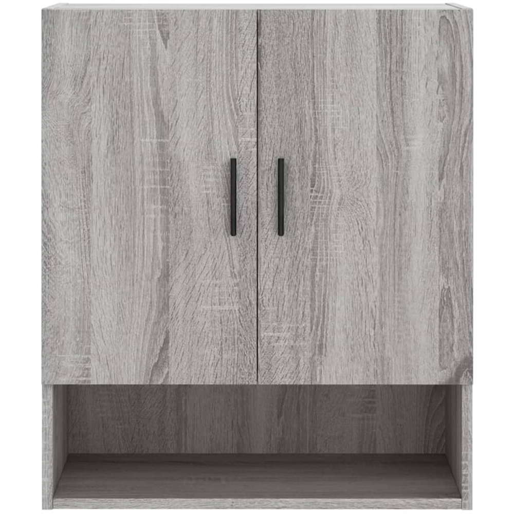 vidaXL 2 Door Single Shelf Grey Sonoma Oak Wall Cabinet Image 5