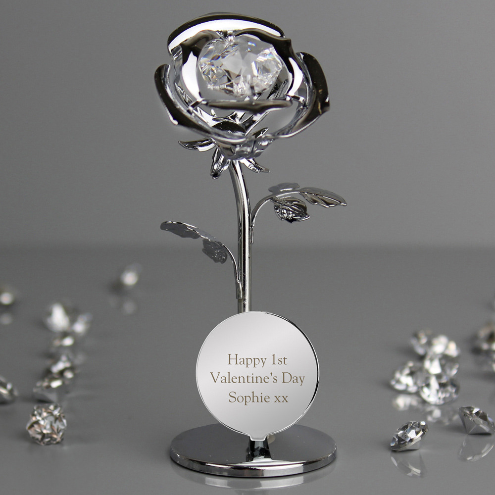 Personalised Memento Personalised Crystocraft Rose Ornament Image 2