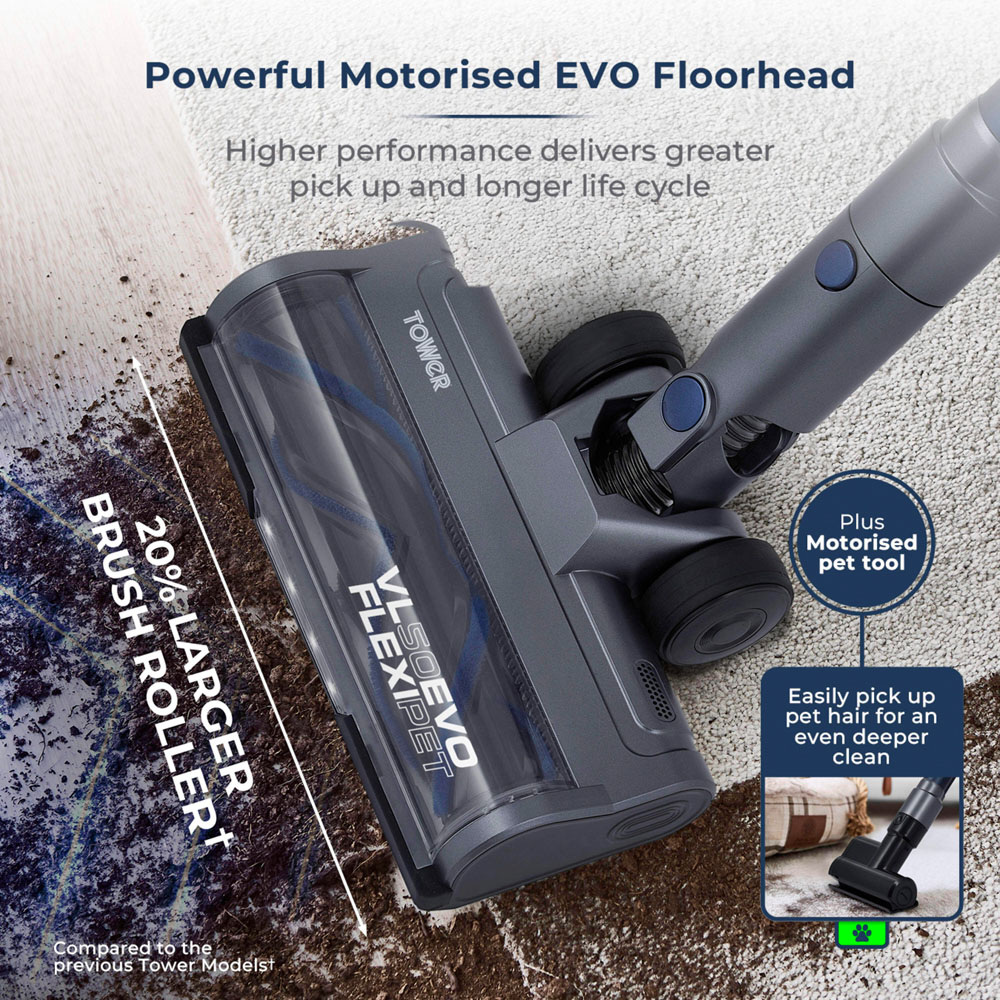 Tower VL50 Evo Flexi Pet 3-in-1 Cordless Vacuum Cleaner 22.2V Image 6