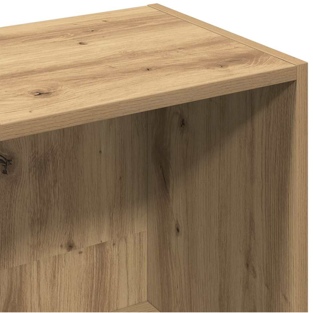 vidaXL 3 Shelf Artisanal Oak Bookcase Image 7