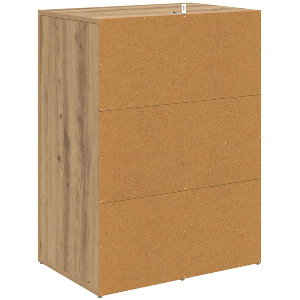 vidaXL Single Door 4 Drawer Artisan Oak Sideboard Image 8