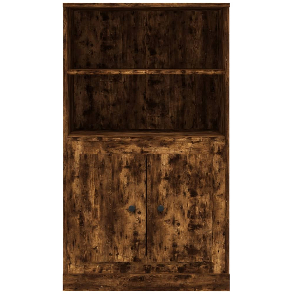 vidaXL 2 Door 2 Shelf Smoked Oak Highboard Image 3