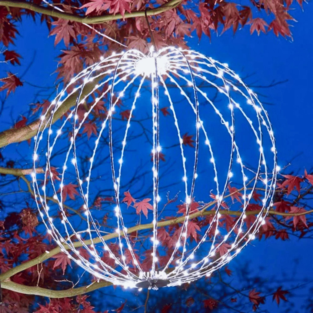 Samuel Alexander 190 Cool White LED Light-Up Twinkle Orb Christmas Decoration 30cm Image 1