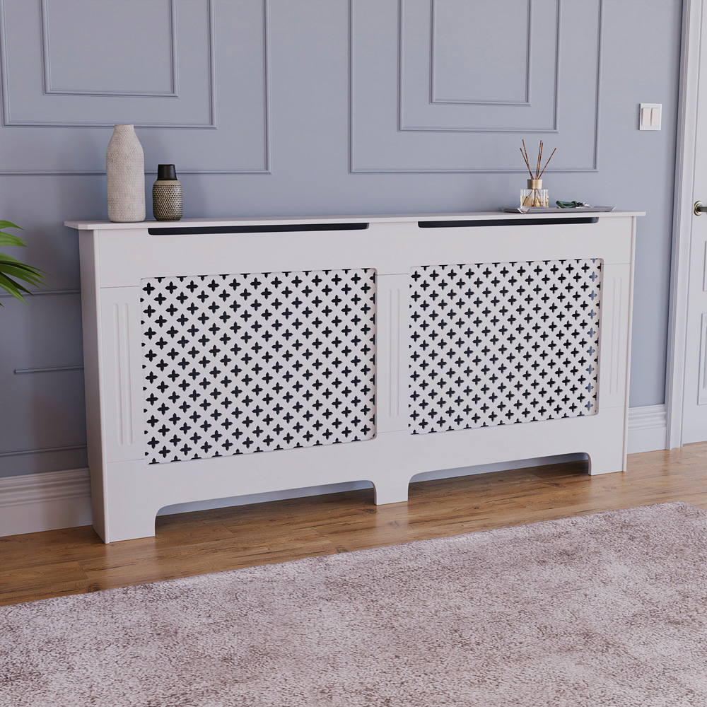 Vida Designs Oxford White Radiator Cover XL Image 2