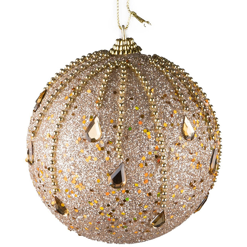 Gold or Red Jewel Drop Bauble Image 1